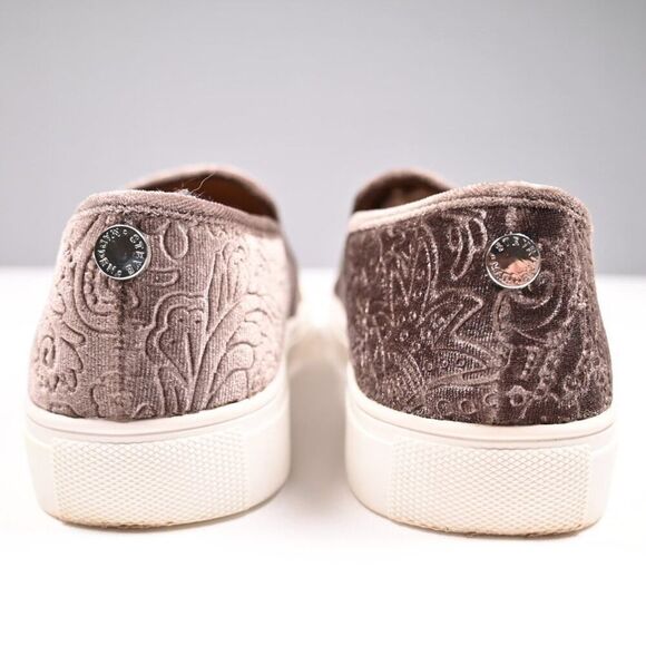 Steve Madden 8.5 Evangel Purple/Brown Velvet Paisley Slip-on - Picture 3 of 3